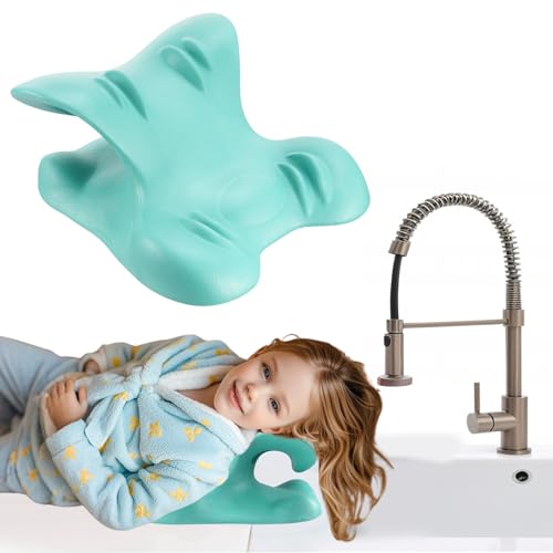 Upgrade Hair Washing Station for Kids Hair Washing Neck Pillow for Kids' Wash Time Ergonomic Kids Hair Washing Station for Sink Portable Hair Washing Mat for Children on Bathtub,on Floor