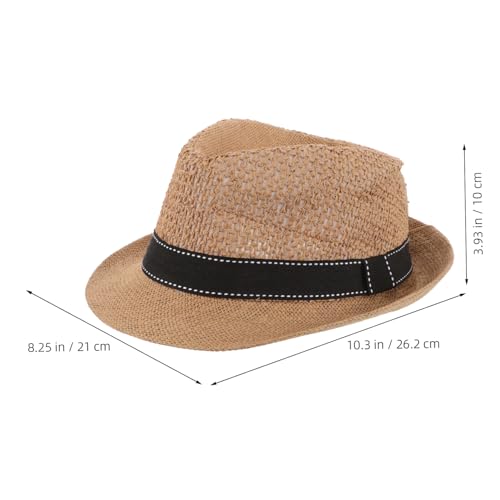 Straw Hat for Boys and Stylish Solid Color Sun Hat for Summer Outdoor Adventures Breathable and Elegant Design Beach Cap for Everyday Wear2