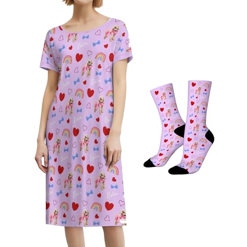 M YESCUSTOM Custom Face Nightgown for Women Personalized Funny Photo Xms Pajamas Sleepwear House Dress Sleepshirt Nightdress