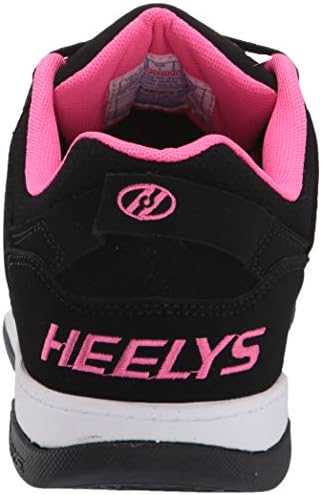 Heelys Girl's Voyager Tennis Shoe, Black/Pink, 1 M US Big Kid | Image 2