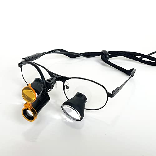 2.5X 3X 3.5X Optional Songzi Optics Titanium Frame TTL Dental Surgical Loupes Customized with Led Light (Magnification:3X, Near Pd 60mm)