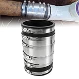 RULLINE 4-Inch XL Flexible Pipe Coupling with Stainless Steel Shield Heavy Duty Underground Connector for...
