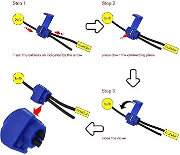 YSY 2pcs 75W 4ohm Load Resistors - Fix LED Bulb Fast Hyper Flash Turn Signal Blink Error Code (75W 4ohm)