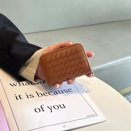 Cute Wallet PU Leather Wallet Mini Purse Vintage Black Wallet for Women Small Wallet Aesthetic Wallet (Blue,Small)3