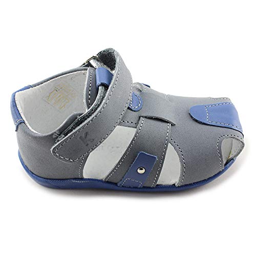 Kornecki Boys Closed Toe Leather Sandals with Arch, Ankle and Orthopedic Support 03143 N Popiel S EU 18/US 2.5-3.5 Infant