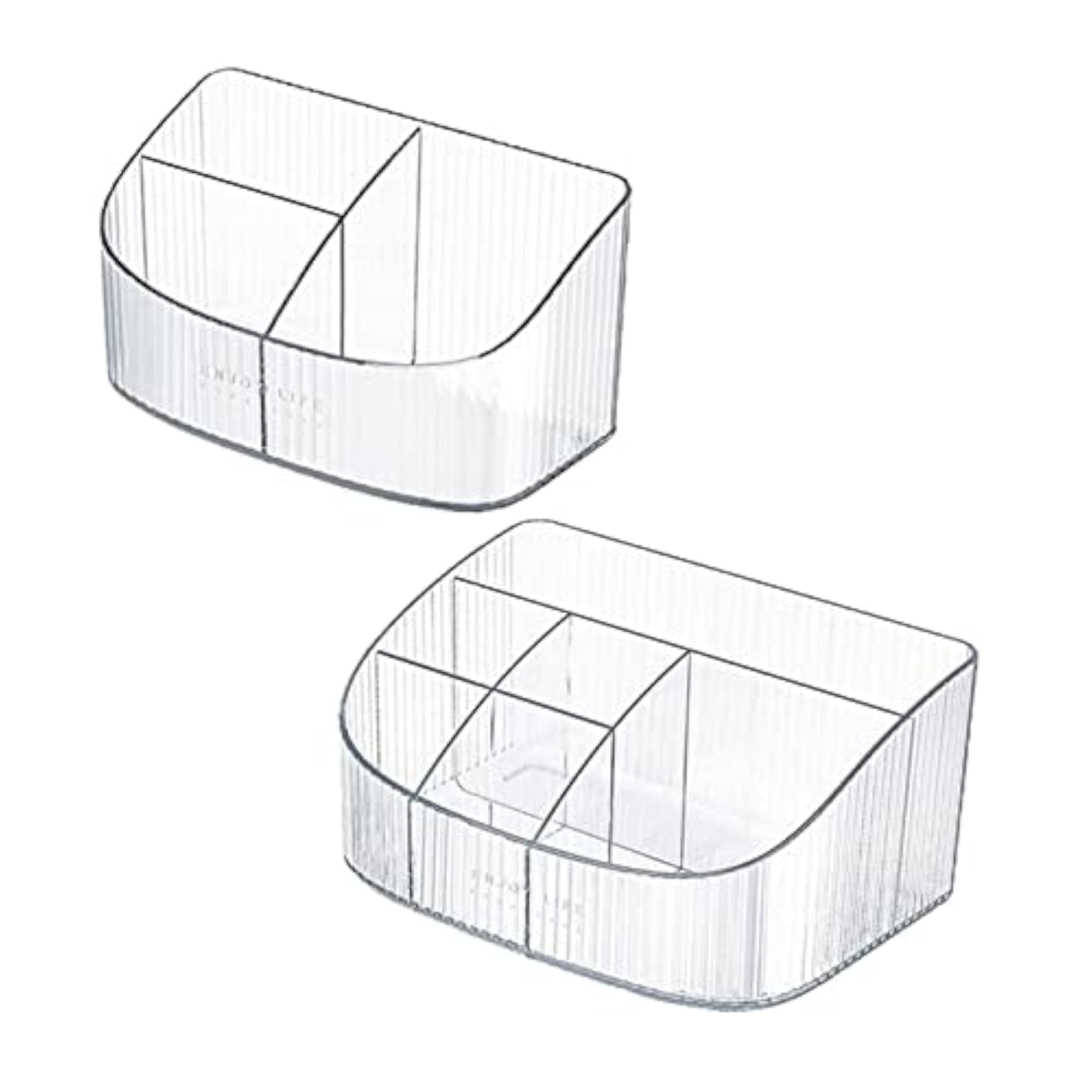2Pcs Makeup Brush Holder Bathroom Organizer Case for Desktop