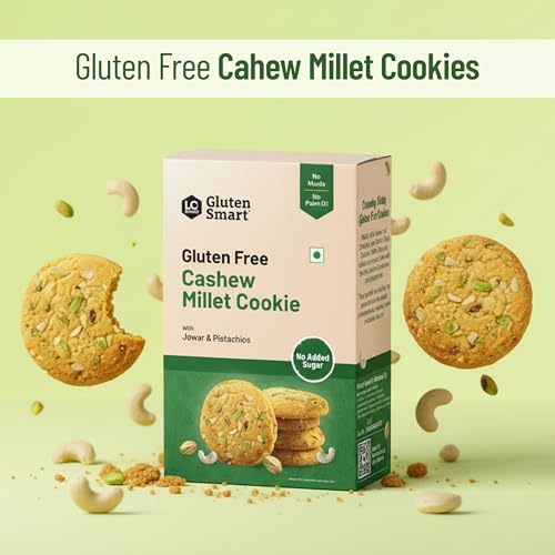 Image of Lo Foods Gluten Free Cookies, No Added Sugar, Pista Cashew Biscuits, Gluten Free Cookies 200g