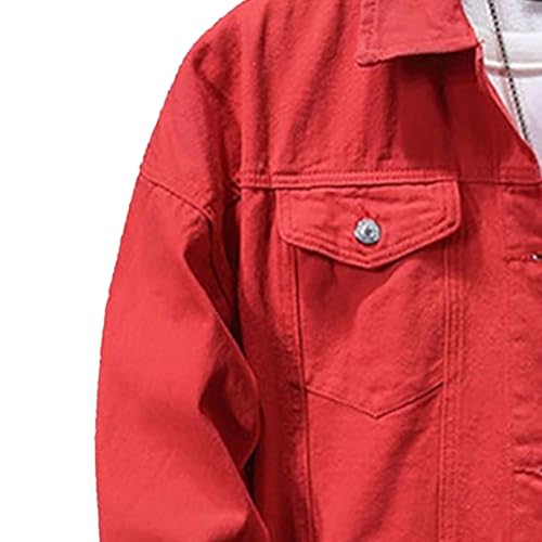 Men's Shoulder Drop Jean Outerwear Classic Loose Casual Denim Jacket Fashion Double-Stitched Trucker Jacket4