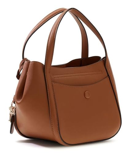 Sac à épaule GUESS bicolore caramel brun au design rigide iconique - 2