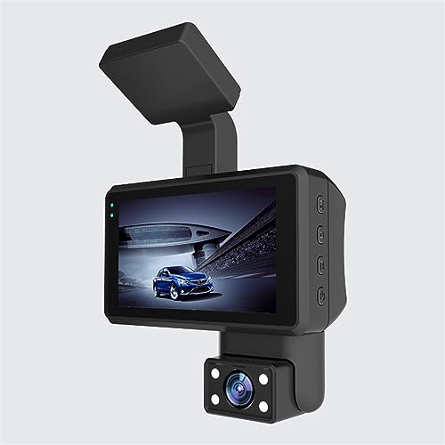 Grabadora de coche HD con visión nocturna DELURA de 3 pulgadas y doble cámara 2