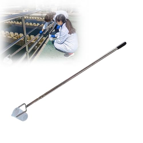Cucharón Retráctil y Giratorio para Muestreo de Agua,Kit Flexible para Muestreo De Agua,Pértiga Portátil para La Toma de Muestras de Agua con Vaso Graduado De Plástico,1000ml,3.8~13ft/1.17~4m