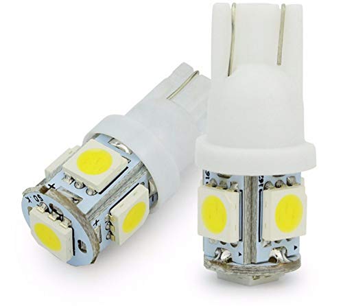 Jklcom T10 194 Led Bulbs 20 Pack T10 Wedge 168 2825 W5W 5050 5 Smd Led White 12V Car Led Light Bulb Car Interior Light For Map Dome Lamp Courtesy Trunk License Plate Dashboard Parking Lights #TOP3