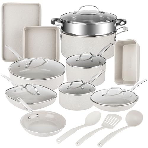 Granitestone-20-Pc-Ceramic-Cookware-Set-Nonstick-Complete-Pots-and-Pans-Set-Non-Stick-for-Kitchen-with-Bakeware-Cooking-Utensils-Steamer-Non-Toxic-Made-Without-PFOA-PFOS-Oven-Dishwasher-Safe