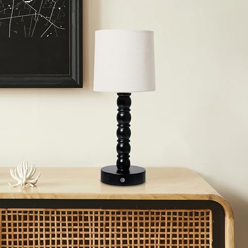 camden reed traditional wood lamp - gloss finish, elegant lighting for home décor, black