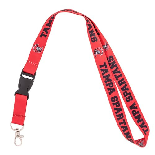 Image of Desert Cactus University of Tampa Lanyard UT Spartans Car Keys ID Badge Holder Keychain Detachable Breakaway Snap Buckle