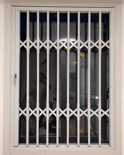 Barras de seguridad para ventana, barra de empuje con cerradura para prevención de robos y seguridad de mascotas y niños