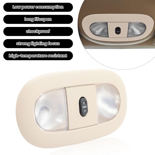 Image of LED Reading Light Fit for 2008-2010 Ford F250 F350 F450 F550 Super Duty Interior Dome Roof Map Lamp Cab Light Overhead Consoles(Beige)