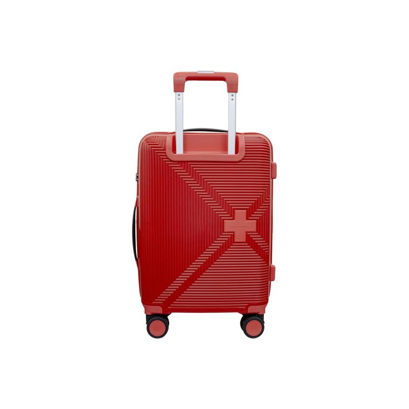 Image of SWISS MILITARY Maze 20-Inch Hard Top Peach Luggage Trolley Bag Durable Polypropylene Body TSA Lock Body-Coloured 360 Degree Rotating 8 Wheels Lightweight Stylish Travel Suitcase