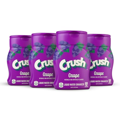 Image of Crush, Grape, Liquid Water Enhancer - New, Better Taste! (4 Bottles, Makes 96 Flavored Water Drinks) - Sugar Free, Zero Calorie