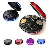 4 Pcs Coin Box Euro Coin Dispenser Storage Aluminum Coins Purse Wallet Holders