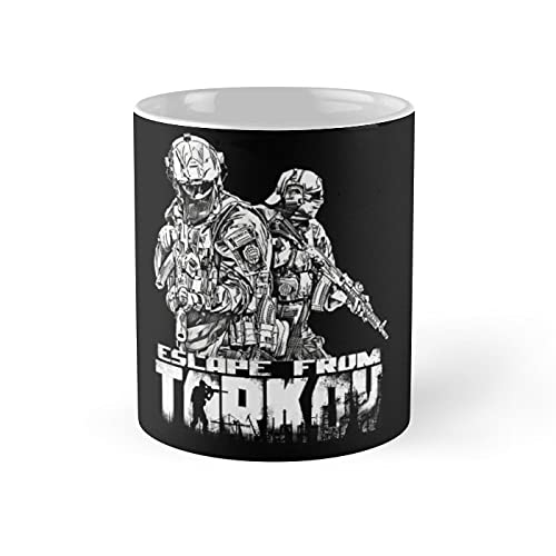 White Mugs Escape Tea from Travel Tarkov Birthday Cups Ceramic 11 Oz Or 11 Oz Coffee Mug Gifts for Friend Family Coworker Xmas Christmas