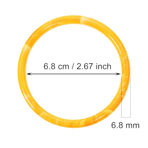 PENTA ANGEL Neon Acrylic Bracelets for Women 8Pcs Adults Size 80s 90s Retro Marbling Rock Pop Disco Punk Bangle Ring for Halloween Party Costume2