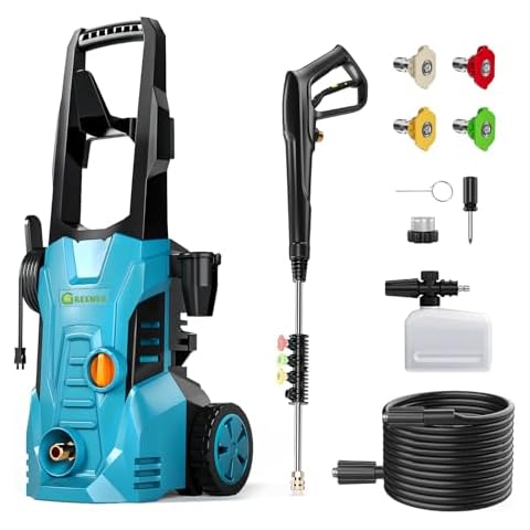 GREENER Electric Pressure Washer 4200 PSI, 4 Quick Nozzles, 2.8GPM, High Pressure Washer with 50ft Outlet Hose, Power Washer Electric Powered with Soap Cannon for Car, House, Patio Cleaning Cover