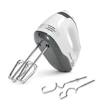 Tristar Miscelatore manuale, 5 Velocità Regolabili, 200W, Design Ergonomico, Accessori in Acciaio Inox, Parti Lavabili in Lavastoviglie, Senza BPA, Con Pulsante di Espulsione, Compatto, MX-4203