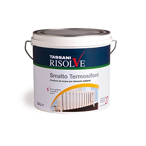 Tassani SMALTO VERNICE ALL'ACQUA BIANCO RADIATORI TERMOSIFONI LT.0,75