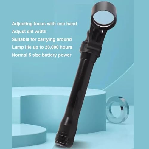 Optisches Spaltlampenmikroskop, tragbares Handdesign, 5-fache Vergrößerung, verstellbarer Schlitz, Augenausrüstung für Tierkliniken, Labore und Schulen