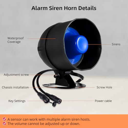 Fuers Home Security Systems WiFi Burglar Alarm System 120 dB Home Alarm Systems 6 Piece PIR Motion Alarm Sensor with Remote Control Shed Alarm System with Free App Notification for Home Safety - Image 4