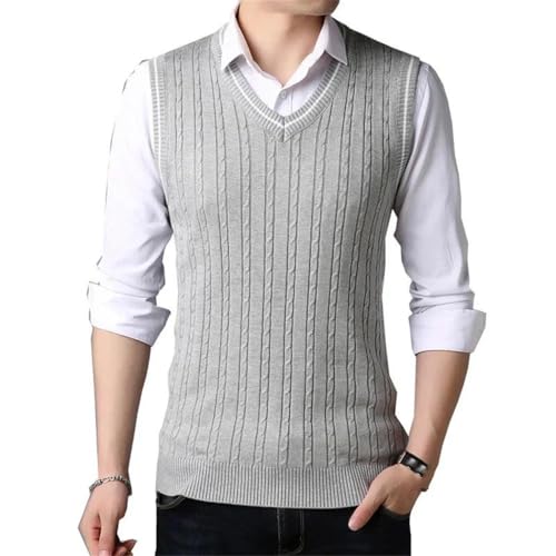 Men's Classic Knit Sweater Vest V-Neck Slim Fit Sleeveless Pullover Winter Casual Fashion Basic Tops2