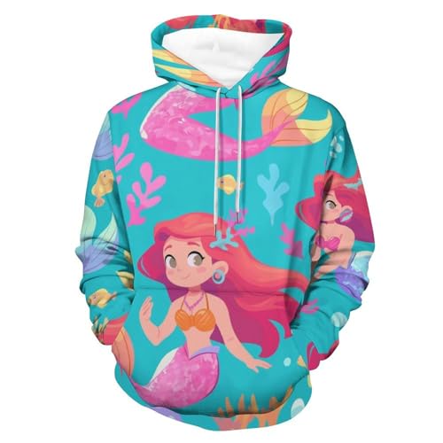 Sweat à capuche rose sirène idéal pour le collège