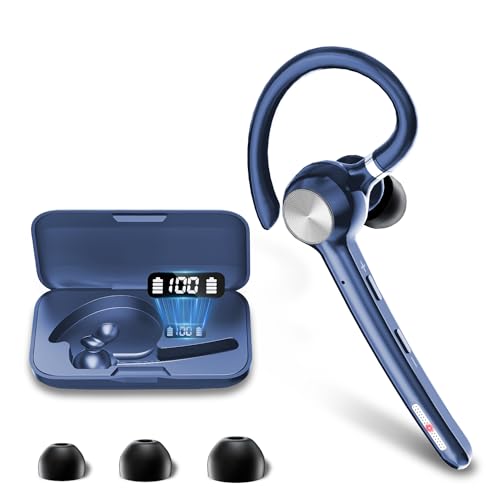 Manos libres Bluetooth con cancelación de ruido azul miniatura 1