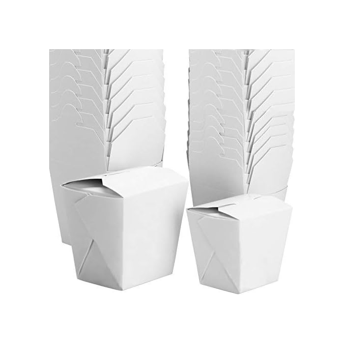 Buy Recyclable 8oz 16oz White Chinese Take Out Boxes 100pk. 50 Each 16