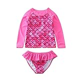 GGLHY Ärmel Beach Long Toddler Zweiteilige Outfits Badeanzug Baby Mädchen Bademode Mädchen Bademode