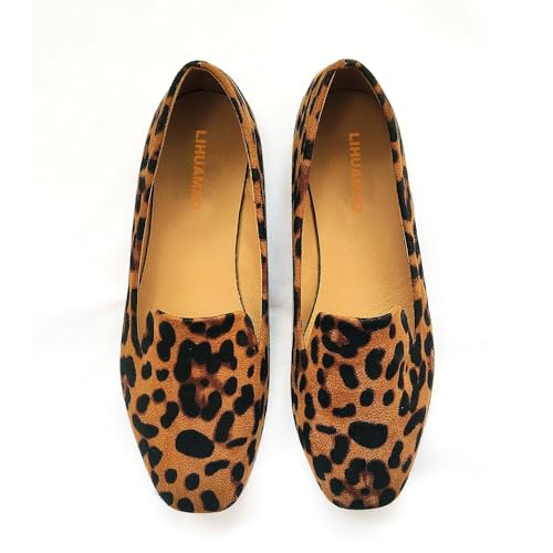 Image of Suede Loafers for Women Flat Shoes Slip On Casual Shoes Comfortable Soft