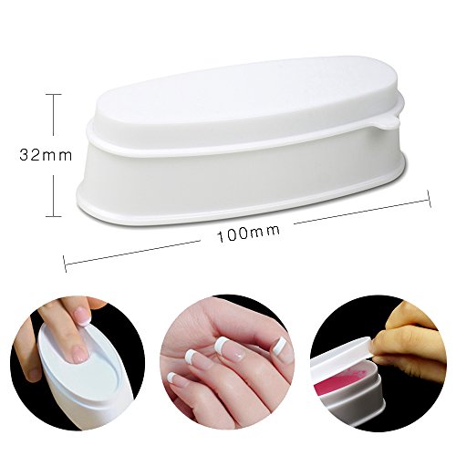 Nmkl Easy French Dip Jar Mold System Nail Dipping Powder Container Tray With Lids For Pink White Smile Line #TOP5