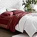 Bare Home Split Head Flex King Sheet Set - 1800 Ultra-Soft Microfiber Sheets - Double Brushed - Deep Pockets - Easy Fit - 4 Piece Set - FlexTop Bed Sheets (Split Head Flex King, Heathered Rose)