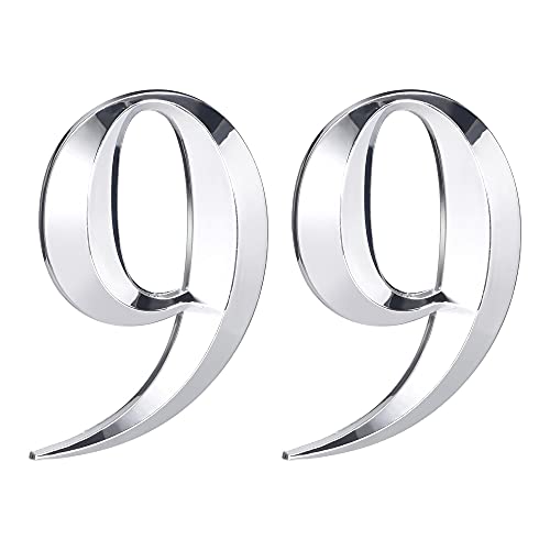 Numéros de maison 3D design élégant en ABS pour une adresse d'hôtel ou résidence, 7,9 cm - 2