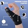 Trigger Thumb Splint,Adjustable Thumb Spica Support Stabilizer Brace for Pain,Sprains, Arthritis,Tendonitis,Fit Right or Left(Black)