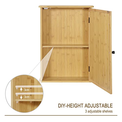 EUGAD Armadietto da Bagno con Specchio, Mobiletto