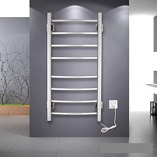 Radiador de baño de 8 paneles planos y cableado integrado elegante 3