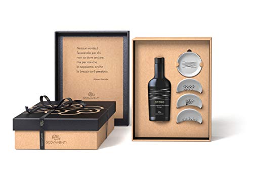 Caja regalo: aceite extravirgen de oliva biológico Italiano y 4 platos degustación