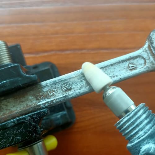 Luo ke 20 peças de pontas rotativas de polimento de lã, haste de 1/8 pol. Cone de polimento de feltr