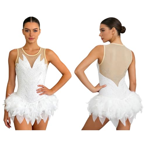 Jupe tutu irrégulière et maillot sans manches pour tenue de danse fluide