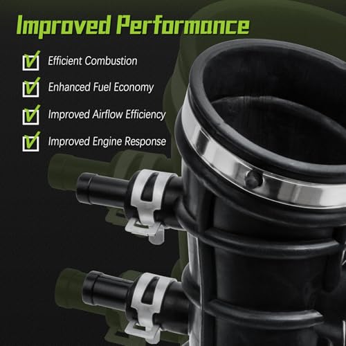 Image of 16578-4S100 Air Intake Hose Tube With Clamps for Nissan 1999-2004 Frontier 3.3L,2000-2004 Xterra V6 3.3L