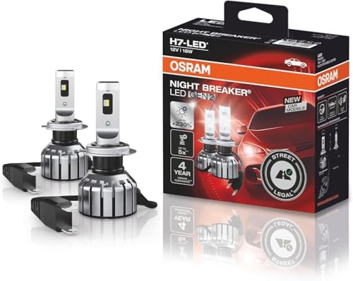 OSRAM Conversión de H7 a LED Lámpara Faro de Carretera 16W 6000K Luz Alta 64210DWNBG2-2HFB