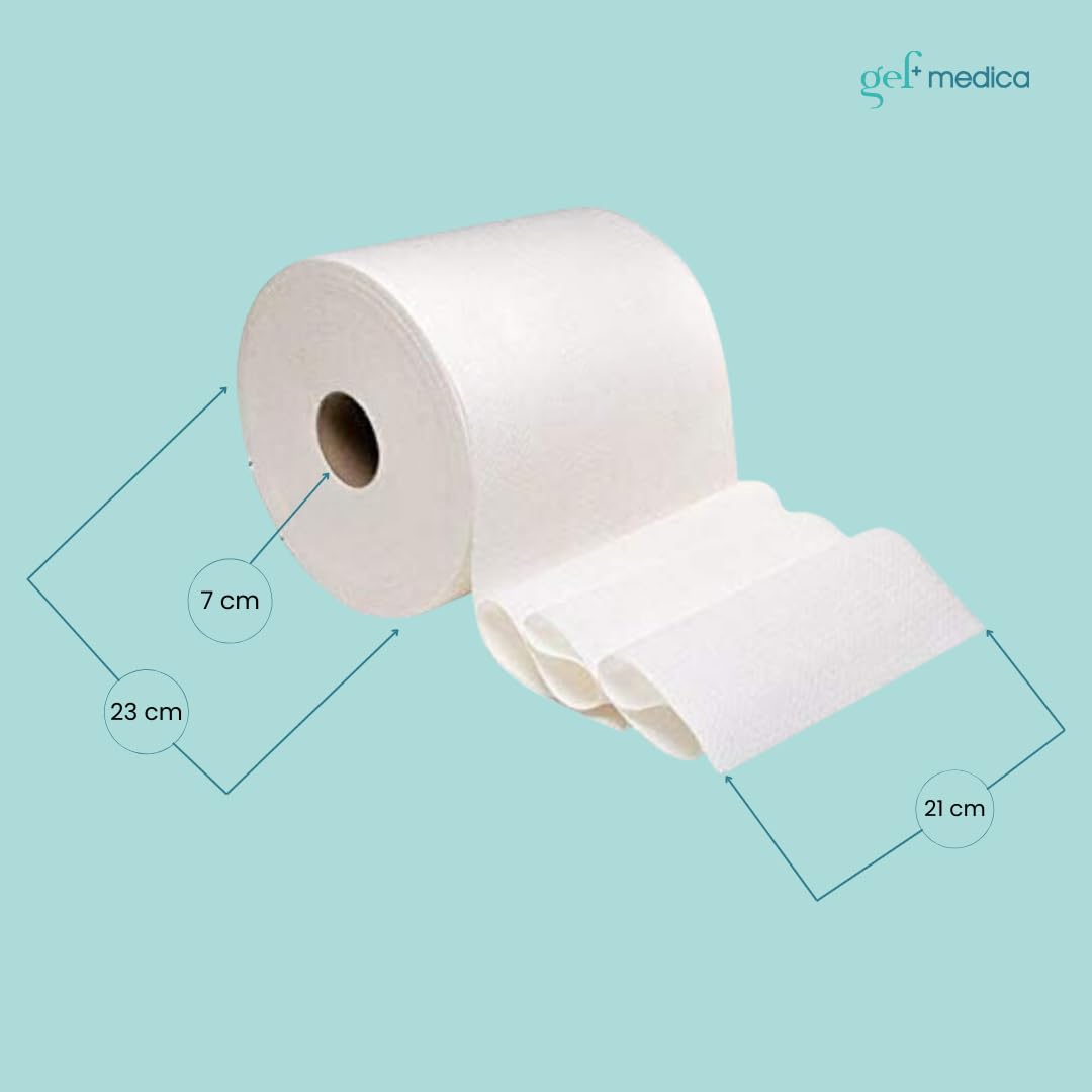 gef + medica - 6 Rotoli Carta Asciugatutto - 4800 Strappi Totale - 117 Metri per Rotolo - 2 Veli - Pura Cellulosa - Bobina Carta Casa Extra Spessa - Made in Italy