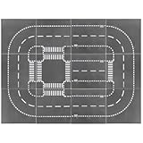 Peohud 12 Pieces Road Base Plates, 10" x 10" Building Blocks Base Plates for Building Bricks Compatible with All Major Brands, City Street Plates,4 Curve / 4 T Junction / 3 Straight / 1 Crossroad